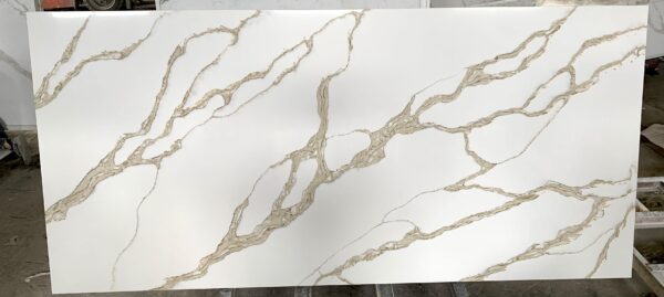 Quartz Stone Slabs Dolce Vita 110x26 White Slab 2