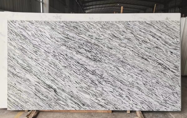 Quartz Stone Slabs Odyssey 110x26 White Slab 1