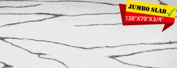 Quartz Stone Slabs Cairo 110x26 White Slab