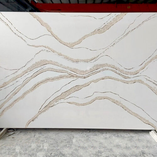 Quartz Stone Slabs Monte Carlo 110x26 White Slab