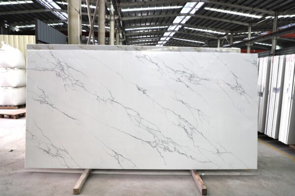 Quartz Stone Slabs Adelia 110x26 White Slab 0