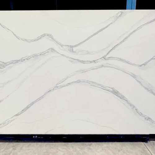 Quartz Stone Slabs Blizzard 126x63 White Slab