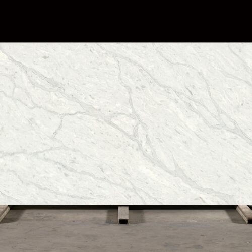 Quartz Stone Slabs Denver 110x26 White Slab 0